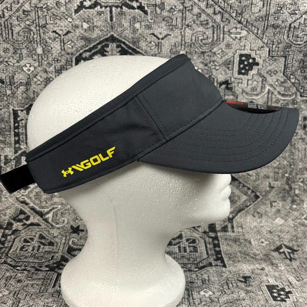 Under Armour Men’s‎ Golf Visor Gray and Neon Yellow OSFA - Picture 2 of 4